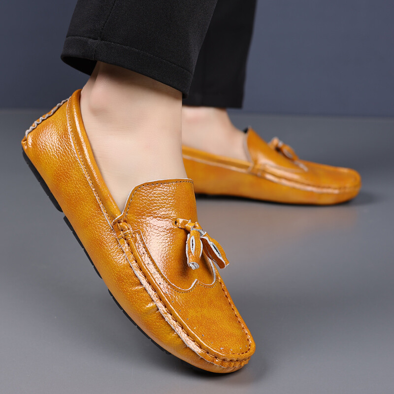 MAEDEF Ανδρικά Loafers Παπούτσια Άνετα slip-on Driving Moccasins Ανδρικά μάρκα καφέ δερμάτινα παπούτσια για σκάφος Casual Flat παπούτσια για άνδρες
