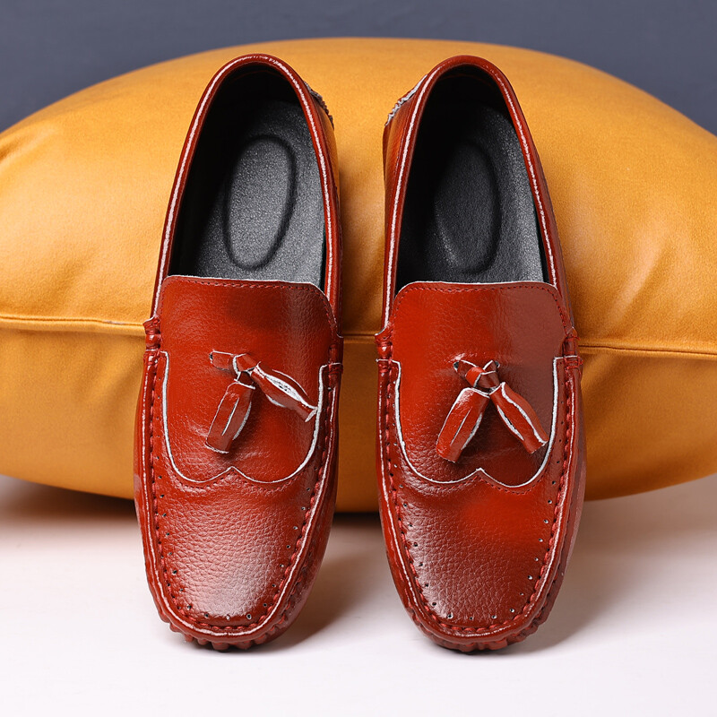 MAEDEF Ανδρικά Loafers Παπούτσια Άνετα slip-on Driving Moccasins Ανδρικά μάρκα καφέ δερμάτινα παπούτσια για σκάφος Casual Flat παπούτσια για άνδρες