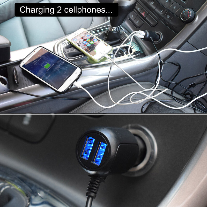 Mini Micro USB autolaadija 3,5 meetrit 5 V 3,4 A 2 USB-pordiga auto DVR armatuurlaua kaamera GPS-videosalvesti jaoks, sisend DC 8V-36V