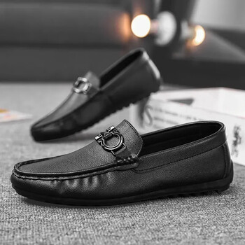 Υψηλής ποιότητας Δερμάτινα Loafers Ανδρικά Casual Παπούτσια Μοκασίνια Slip on Ανδρικά Flat Ανδρικά παπούτσια Boat Ανδρικά παπούτσια οδήγησης Hombre