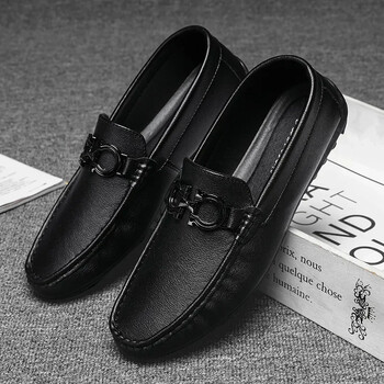 Υψηλής ποιότητας Δερμάτινα Loafers Ανδρικά Casual Παπούτσια Μοκασίνια Slip on Ανδρικά Flat Ανδρικά παπούτσια Boat Ανδρικά παπούτσια οδήγησης Hombre