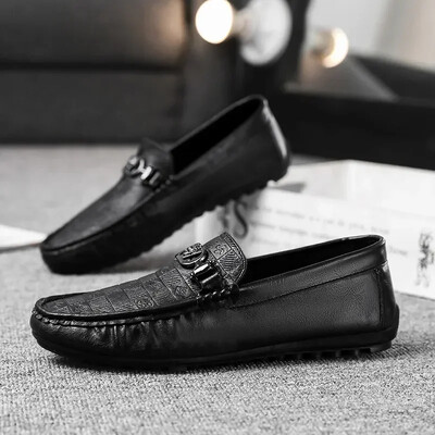 Υψηλής ποιότητας Δερμάτινα Loafers Ανδρικά Casual Παπούτσια Μοκασίνια Slip on Ανδρικά Flat Ανδρικά παπούτσια Boat Ανδρικά παπούτσια οδήγησης Hombre