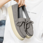 HKDQ Ulične sive mokasine od brušene kože Muške vruće ljetne muške cipele za slobodno vrijeme Modne prozračne neklizajuće mokasine s platformom za muškarce