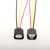 2 vnt. automobilio H13 9008 lemputės lizdo adapterio keramika, 3 kontaktų priekiniams žibintams, moteriškos kištuko jungties priedai