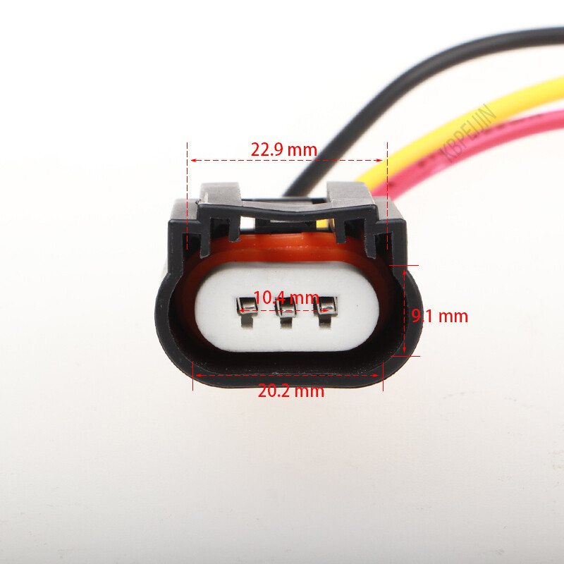 2 vnt. automobilio H13 9008 lemputės lizdo adapterio keramika, 3 kontaktų priekiniams žibintams, moteriškos kištuko jungties priedai