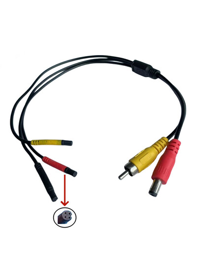 4-пинов 4-жилен съединител за удължаване на кабела от мъжки към женски DVR за кола за задно виждане