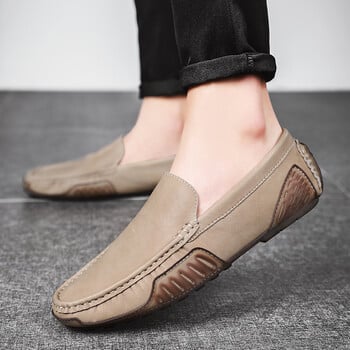 Ανδρικά Loafers από γνήσιο δέρμα Νέα οδήγηση casual παπούτσια Πολυτελή μάρκα επίσημα μοκασίνια ιταλικά Comfy Slip on Boat Shoes Ανδρικά παπούτσια