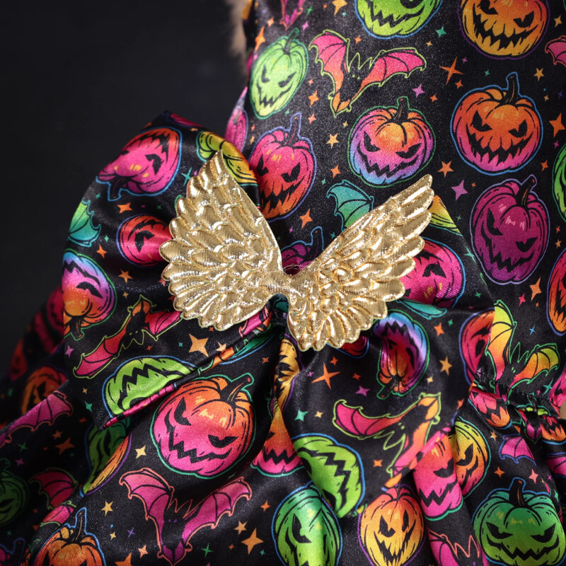 Novi zabavni kostim za Noć vještica u obliku kostura psa, čipkana haljina otporna na dlaku bundeva, leptir, odjeća za pse, poklon