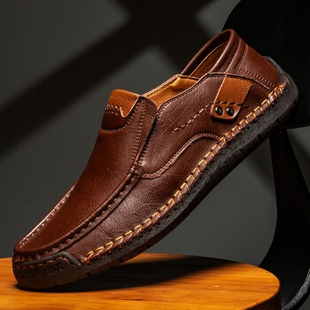 Ανδρικά δερμάτινα παπούτσια Casual Comfort Slip-on Loafer Μαλακά Penny Loafers για άντρες Ελαφρά παπούτσια για σκάφος οδήγησης