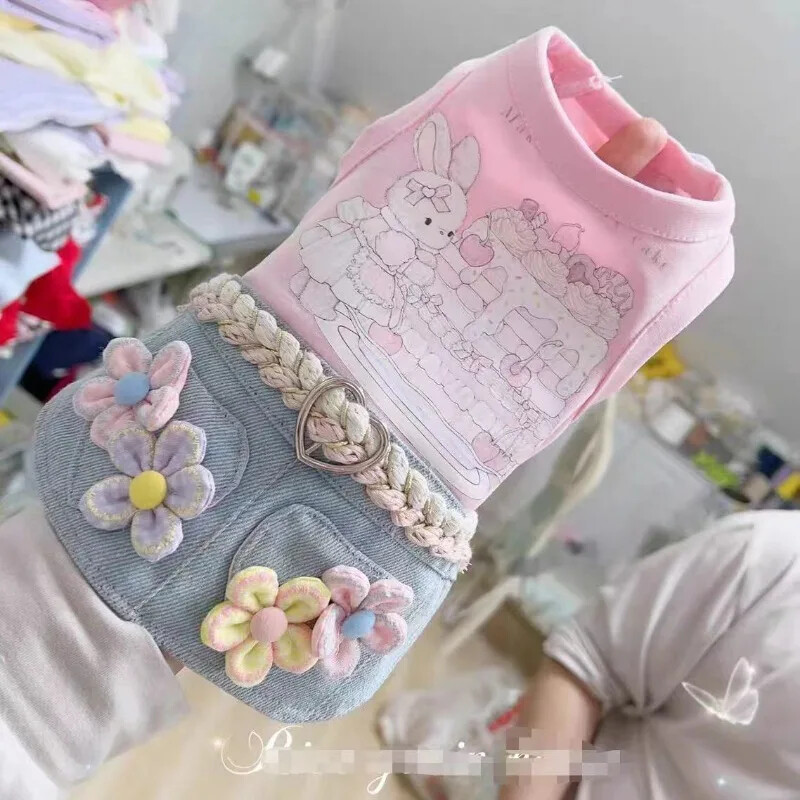 Haljine za pse u obliku cvijeća Odjeća za pse za kućne ljubimce Modna odjeća za štene Psi Super suknja Mali slatki print Chihuahua Ljetni dodaci za kućne ljubimce