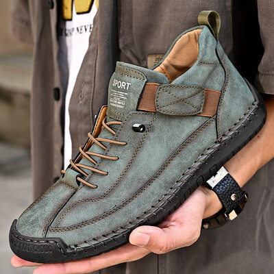 Pantofi casual din piele pentru bărbați, lucrați manual, pantofi pentru bărbați, respirabili, pantofi bărbați de modă, pantofi pentru bărbați, mocasini, pantofi de barcă de marcă de lux, mărime Plus 38-48
