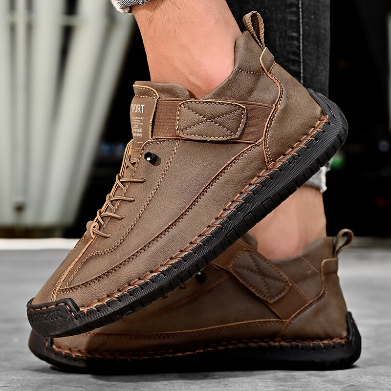 Muške kožne ležerne cipele Ručno izrađene prozračne muške natikače Modne muške tenisice Mokasine Luksuzne marke Cipele za čamce Plus veličina 38-48