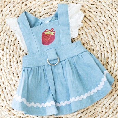 Φόρεμα σκύλου Princess Style Pet τζιν φούστα για σκύλους για μικρό σκύλο Καλοκαιρινό νυφικό για κουτάβι Φούστα γάτας Ζαρτιέρες Chihuahua Ρούχα για σκύλους