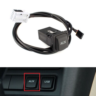 Auto AUX adapter Prekidač Tipka ožičenja Kabel za VW Golf 5 MK5 6 MK6 Rabbit Jetta 5 Scirocco RCD510 RNS315 RCD300 RCD310