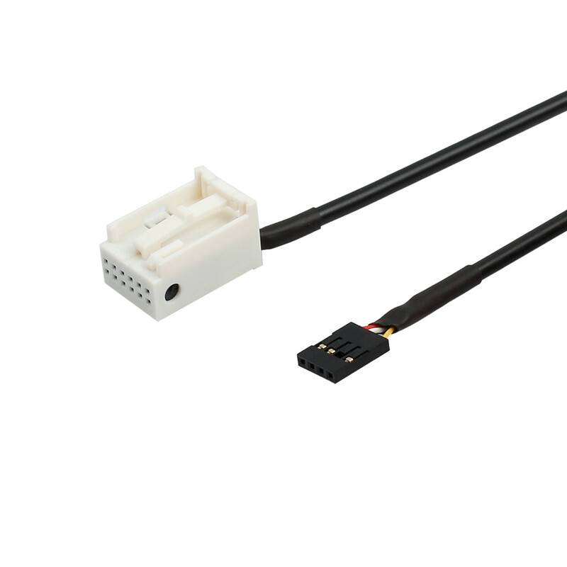 Autós AUX Adapter Switch Gomb kábelköteg Kábel VW Golf 5 MK5 6 MK6 Rabbit Jetta 5 Scirocco RCD510 RNS315 RCD300 RCD310