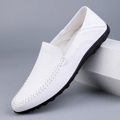 Pantofi de lux din piele pentru bărbați, ocazional 2023, pantofi italieni moi, pentru bărbați, mocasini lucrați manual, pantofi de bărci respirabili, pantofi pentru bărbați