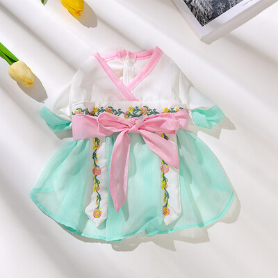 Luksuzna odjeća za pse Haljina za pse Suncokret Ljetne nošnje Mašna za kućne ljubimce Čipkana suknja za pse Chihuahua Bichon Odjeća za mače Odjeća za štene