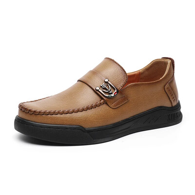 Pantofi casual din piele pentru bărbați noi, poartă pantofi comozi pentru conducere, mărci de modă în tendințe, pantofi pentru bărbați confortabili cu slip-on