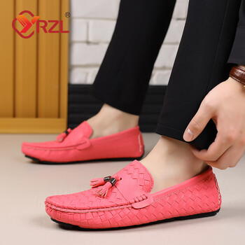 YRZL Δερμάτινα Loafers Ανδρικά παπούτσια οδήγησης slip on παπούτσια Ανδρικά υψηλής ποιότητας Άνετα μεγάλου μεγέθους Κλασικά Casual Ανδρικά Loafers