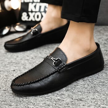 2023 Ιταλικά ανδρικά παπούτσια Casual Luxury μάρκας Summer Loafers Δερμάτινα μοκασίνια ελαφριά αναπνεύσιμα παπούτσια για σκάφος