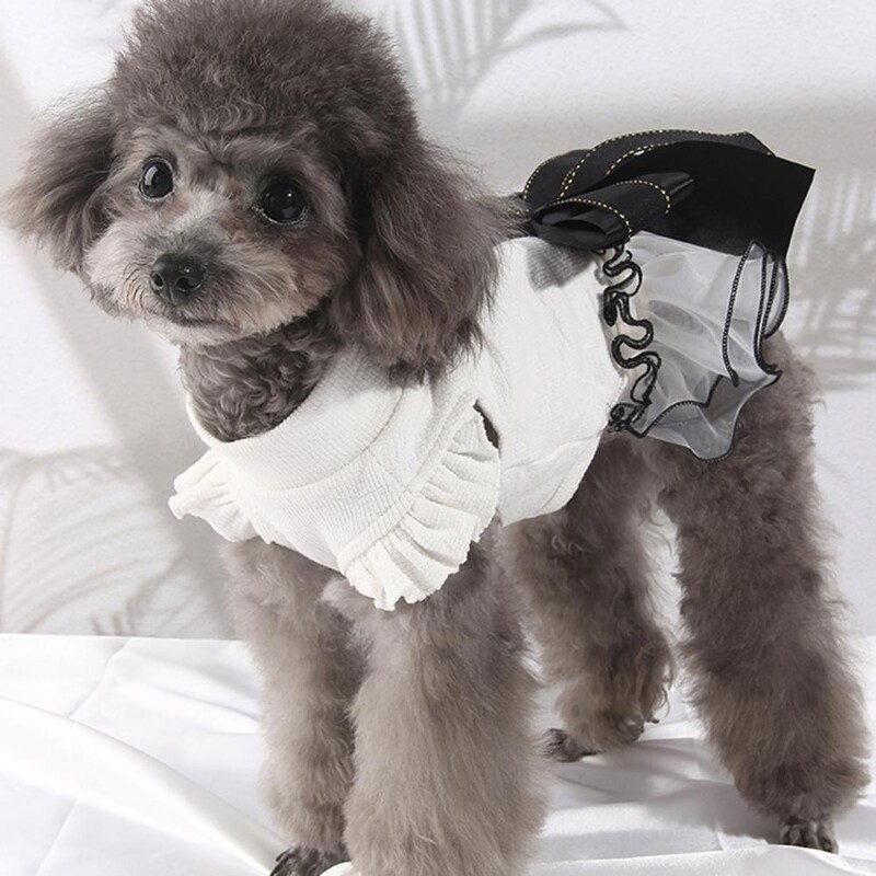 Hõõrdumisvastane šikk pehme tekstuuriga kutsikariided Stiilsed kutsikariided ümara kaelusega peoks