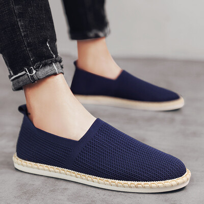 Καλοκαιρινό Διχτυωτό Παπούτσια Ανδρικά Ποιοτικά Ανδρικά Παπούτσια Casual Άνετα σκληρά ανδρικά slip-on flats Zapatos Para Hombres