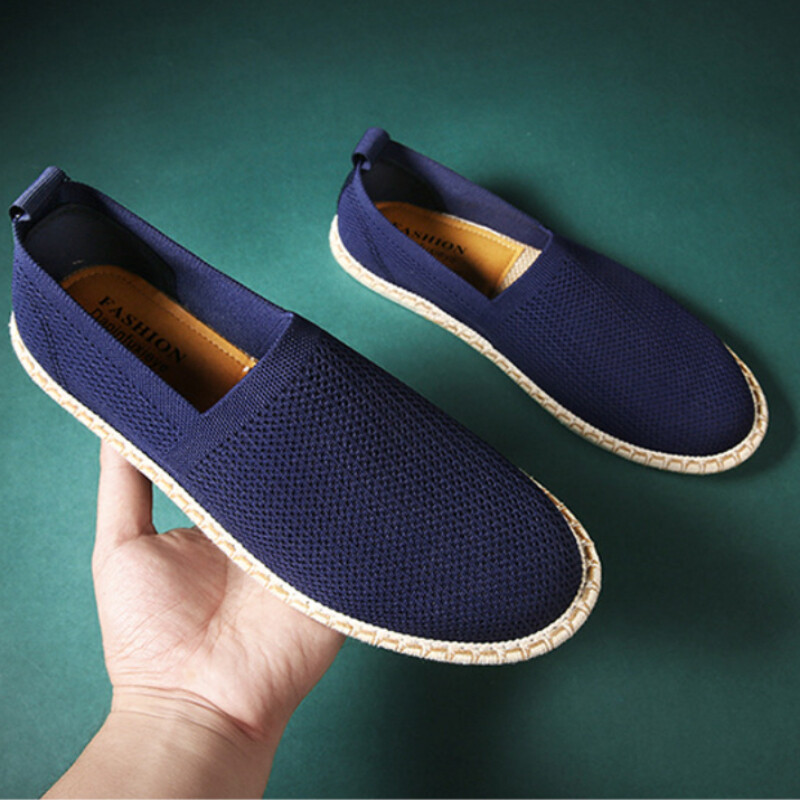 Καλοκαιρινό Διχτυωτό Παπούτσια Ανδρικά Ποιοτικά Ανδρικά Παπούτσια Casual Άνετα σκληρά ανδρικά slip-on flats Zapatos Para Hombres