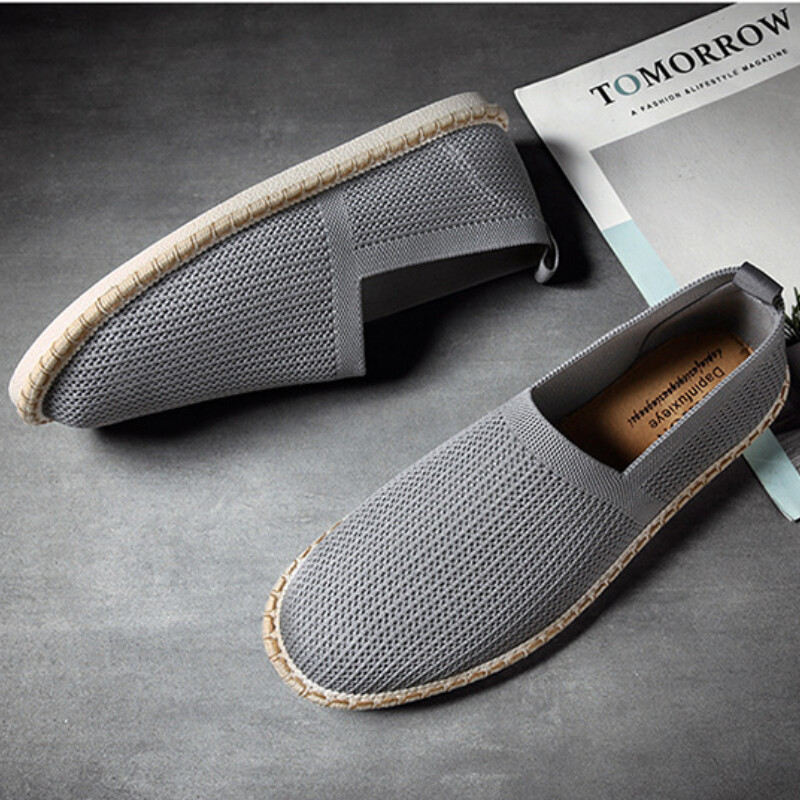Καλοκαιρινό Διχτυωτό Παπούτσια Ανδρικά Ποιοτικά Ανδρικά Παπούτσια Casual Άνετα σκληρά ανδρικά slip-on flats Zapatos Para Hombres