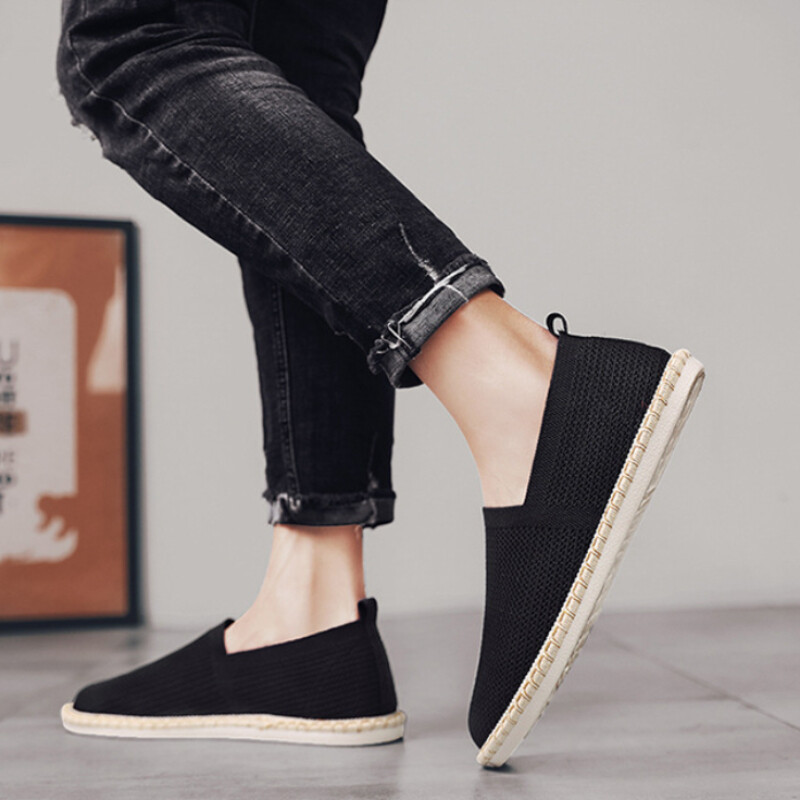 Καλοκαιρινό Διχτυωτό Παπούτσια Ανδρικά Ποιοτικά Ανδρικά Παπούτσια Casual Άνετα σκληρά ανδρικά slip-on flats Zapatos Para Hombres