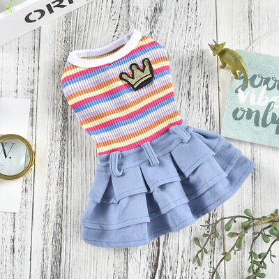 Slatka djevojka Haljina za ljubimca Pas Princeza Za male pse Proljeće Jesen Štene Mačka Suknja Chihuahua Yorkie Odijelo s prslukom Odjeća Odjeća