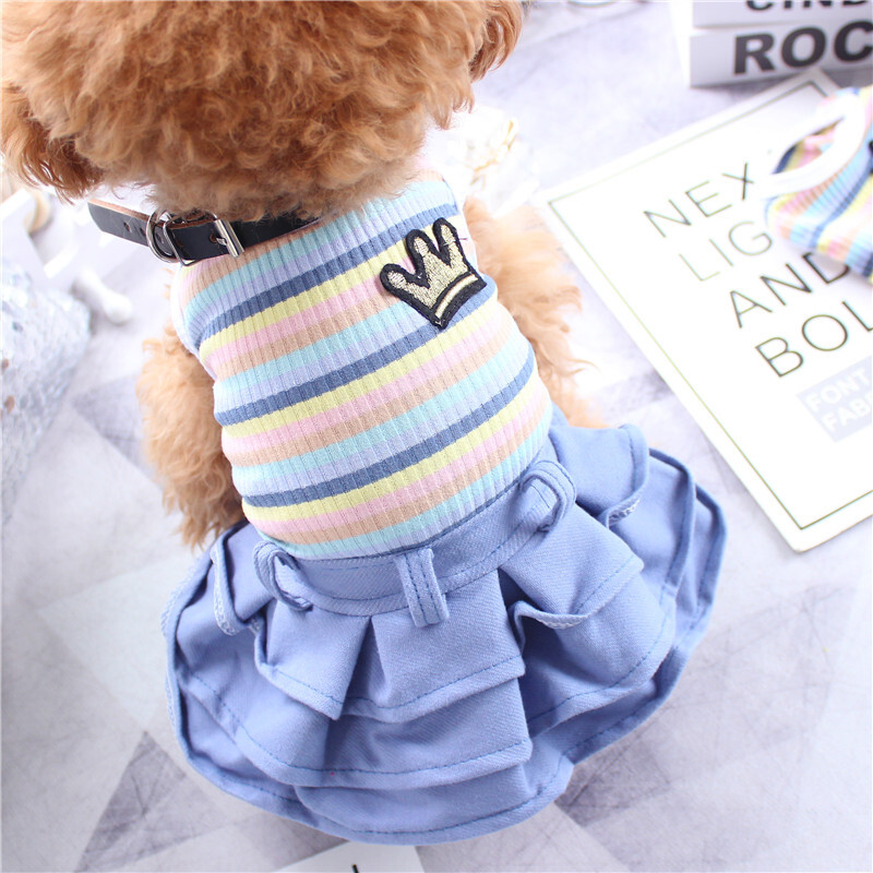 Slatka djevojka Haljina za ljubimca Pas Princeza Za male pse Proljeće Jesen Štene Mačka Suknja Chihuahua Yorkie Odijelo s prslukom Odjeća Odjeća