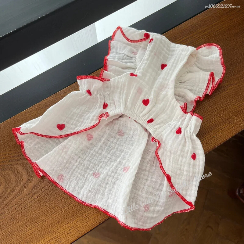 Slatka odjeća za pse za male pse Ljetna haljina za princeze za pse Prozračna odjeća za štene Modna vjenčana suknja za mačke Tanke haljine za kućne ljubimce