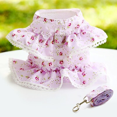 Haljina princeze za pse za kućne ljubimce Ljetna prugasta suknja za pse Slatko mekano štene Traka za prsa Modna haljina za mačke Odjeća za pse čivave Nabavke za kućne ljubimce