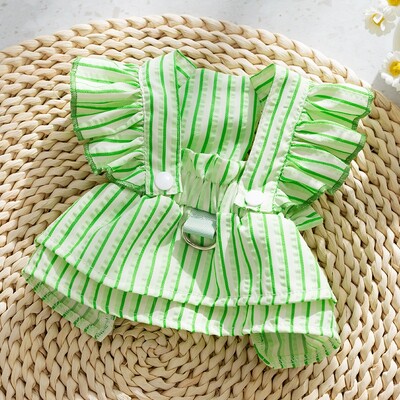 Haljina princeze za pse za kućne ljubimce Ljetna prugasta suknja za pse Slatko mekano štene Traka za prsa Modna haljina za mačke Odjeća za pse čivave Nabavke za kućne ljubimce