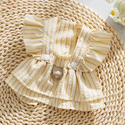 Haljina princeze za pse za kućne ljubimce Ljetna prugasta suknja za pse Slatko mekano štene Traka za prsa Modna haljina za mačke Odjeća za pse čivave Nabavke za kućne ljubimce