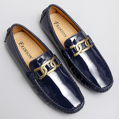 Visokokvalitetne lakirane muške cipele za slobodno vrijeme Marka obuće za vožnju Muške mokasine s krokodilskim uzorkom za muškarce Ravne cipele s mokasinima