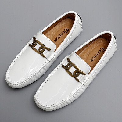 Visokokvalitetne lakirane muške cipele za slobodno vrijeme Marka obuće za vožnju Muške mokasine s krokodilskim uzorkom za muškarce Ravne cipele s mokasinima