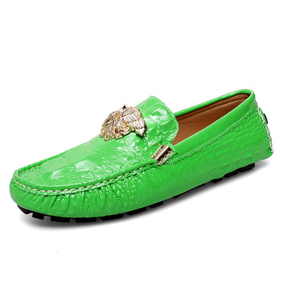 Muške ležerne prozračne kožne mokasine za dječake Poslovne jednobojne uredske cipele za muškarce Vozačke mokasine Udobne natikače 35~48