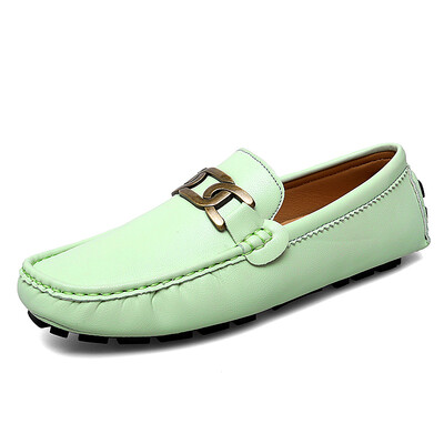 Muške ležerne prozračne kožne mokasine za dječake Poslovne jednobojne uredske cipele za muškarce Vozačke mokasine Udobne natikače 35~48