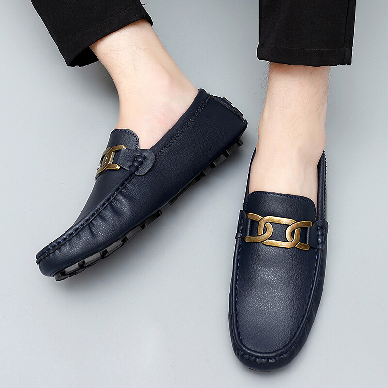 Muške ležerne prozračne kožne mokasine za dječake Poslovne jednobojne uredske cipele za muškarce Vozačke mokasine Udobne natikače 35~48