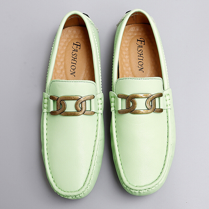 Muške ležerne prozračne kožne mokasine za dječake Poslovne jednobojne uredske cipele za muškarce Vozačke mokasine Udobne natikače 35~48