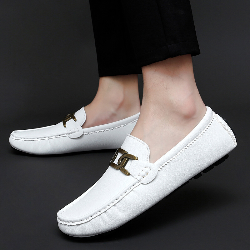 Muške ležerne prozračne kožne mokasine za dječake Poslovne jednobojne uredske cipele za muškarce Vozačke mokasine Udobne natikače 35~48