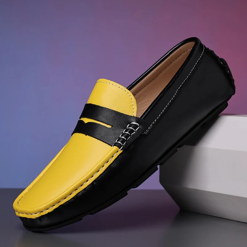 MAEDEF Poslovne cipele Modne ležerne cipele Muške luksuzne kožne mokasine Prozračne natikače Muške cipele za čamac Mokasine Cipele za vožnju