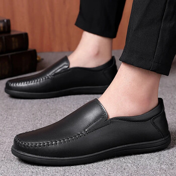 2024 Ανδρικά παπούτσια για σκάφος Business Breathable Ανδρικά Loafers Παπούτσια Μοκασίνια Επίπεδα παπούτσια Casual από γνήσιο δέρμα υποδήματα Slip on Antisid