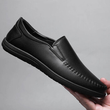 2024 Ανδρικά παπούτσια για σκάφος Business Breathable Ανδρικά Loafers Παπούτσια Μοκασίνια Επίπεδα παπούτσια Casual από γνήσιο δέρμα υποδήματα Slip on Antisid