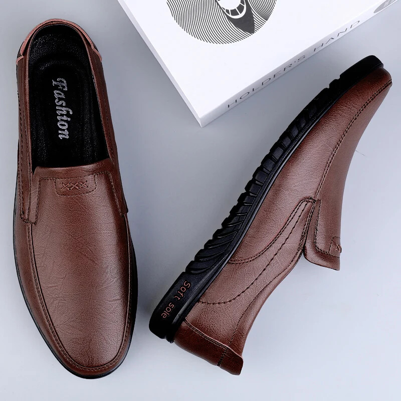 Moda bărbați pantofi formali de afaceri pantofi mocasini cu vârf joasă pentru bărbați pantofi de rochie pentru bărbați ocazional din piele pantofi pentru petrecerea de nuntă pantofi cu barca Dimensiunea 38-44