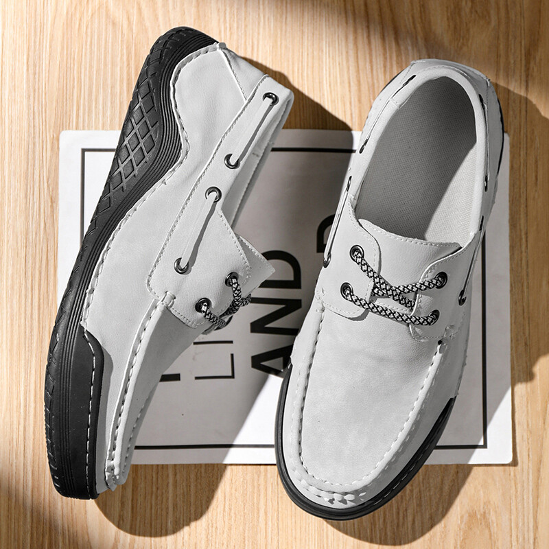 Neklizajuće muške cipele za čamce, antilop, kožne muške cipele za slobodno vrijeme, modne marke, muške poslovne svečane cipele, prozračne cipele za vožnju
