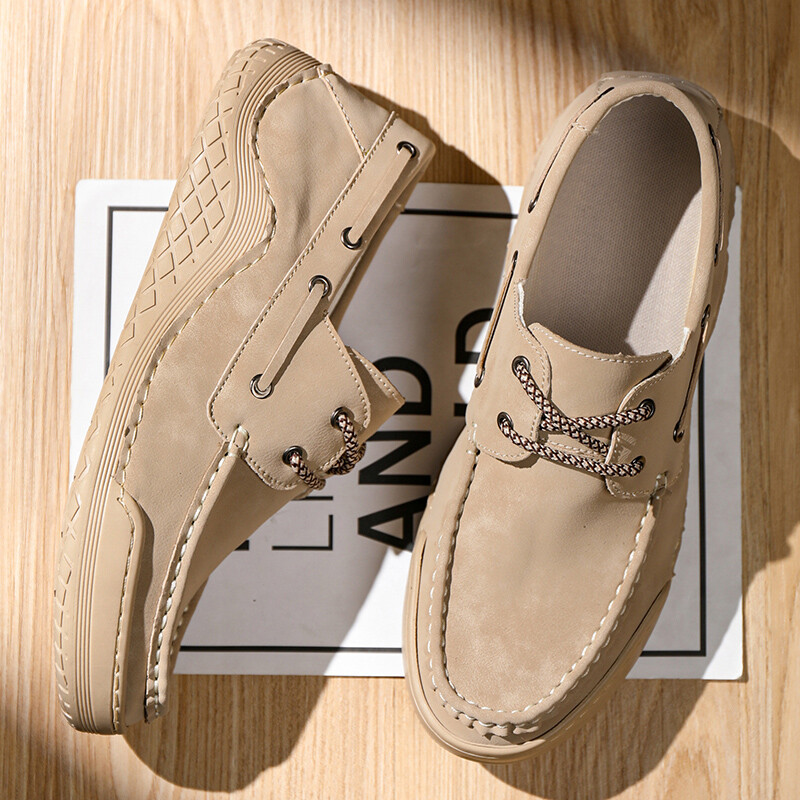 Neklizajuće muške cipele za čamce, antilop, kožne muške cipele za slobodno vrijeme, modne marke, muške poslovne svečane cipele, prozračne cipele za vožnju