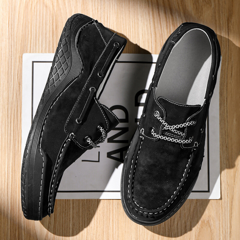 Neklizajuće muške cipele za čamce, antilop, kožne muške cipele za slobodno vrijeme, modne marke, muške poslovne svečane cipele, prozračne cipele za vožnju