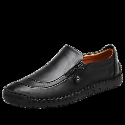 Nove modne ručno šivane poslovne ležerne kožne cipele s okruglim prstima, mekim potplatom, udobne cipele za van, svestrane cipele za hodanje